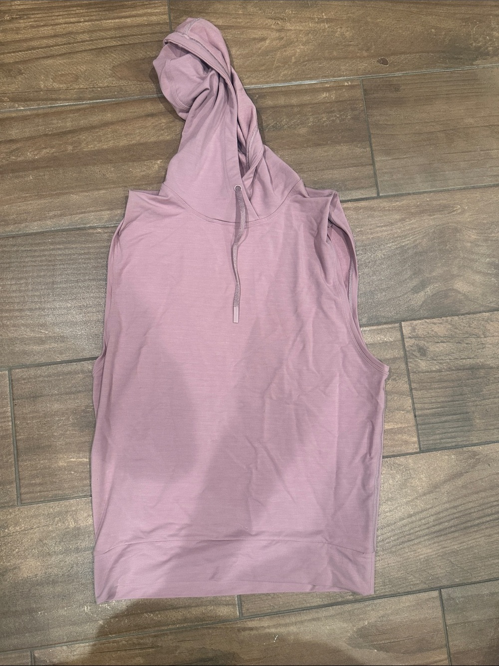 lululemon athletica sleeveless hoodie in dusty rose